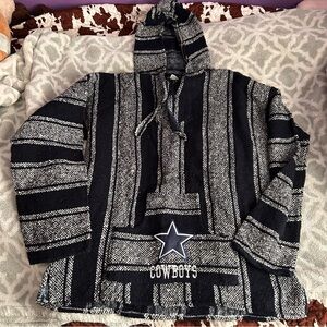 Black and Gray Cowboys Hoodie